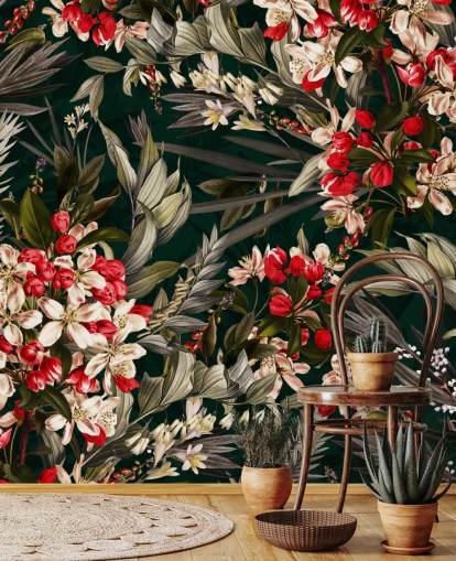 red and black floral wallpaper red and black floral wallpaper