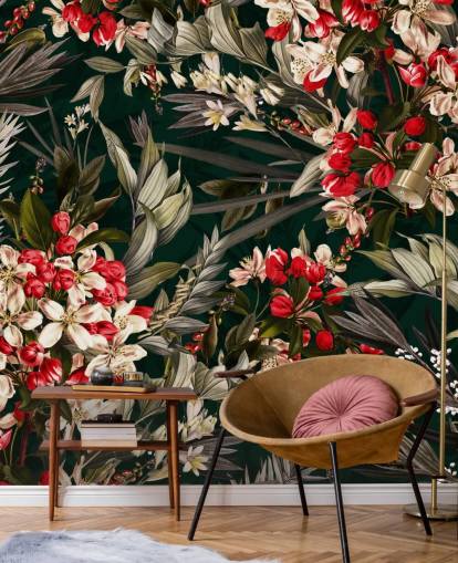 rød og svart floral tapet rød og svart floral tapet