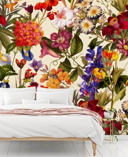 fargerik floral tapet fargerik floral tapet