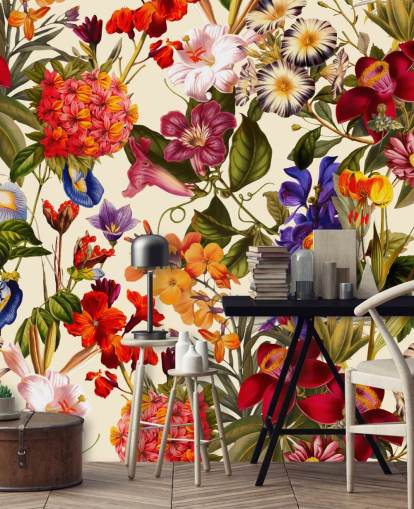 colourful floral wallpaper