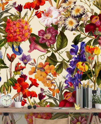 färgglada blommor tapeter