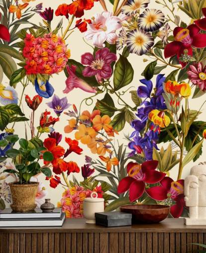 färgglada blommor tapeter färgglada blommor tapeter