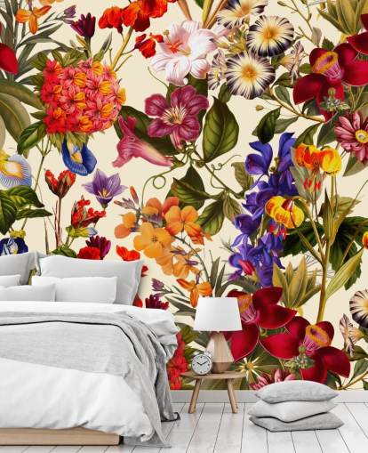 colourful floral wallpaper colourful floral wallpaper