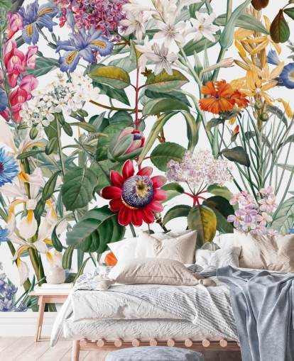 pen floral fargerik tapet