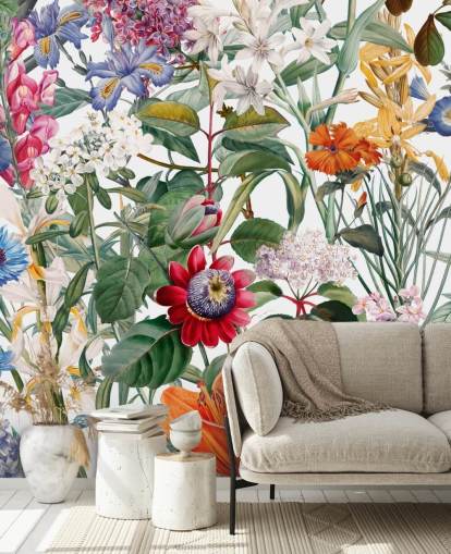 mooi bloemen kleurrijk behang