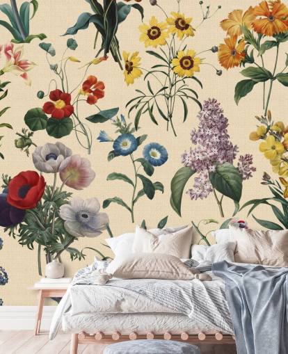 fleurs de prairie papier peint