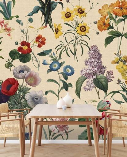 fleurs de prairie papier peint