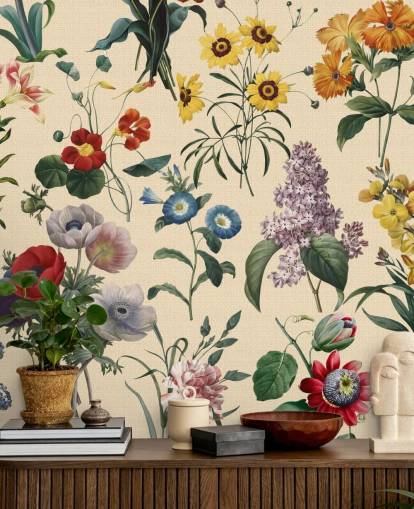 weide bloemen behang weide bloemen behang