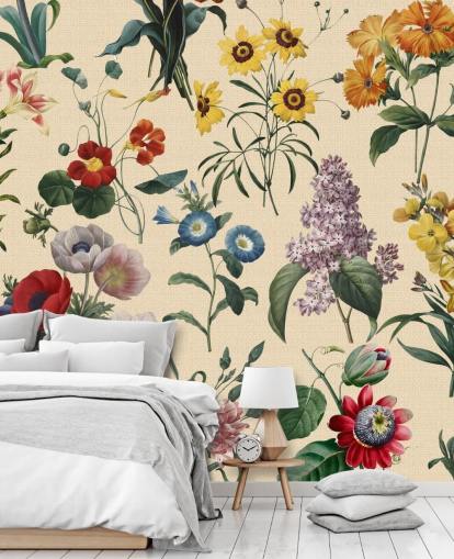 papel de parede flores prado