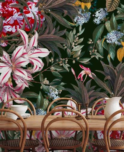 bunte Lilien Tapete bunte Lilien Tapete