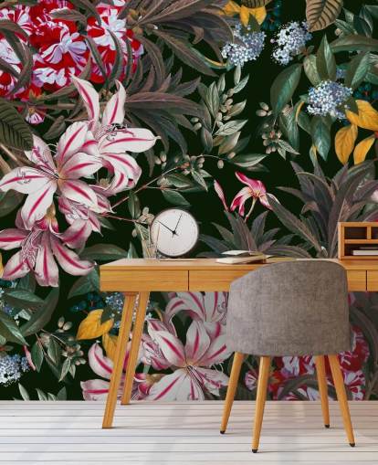 colourful lilys wallpaper