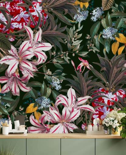 kleurrijk lilys behang kleurrijk lilys behang