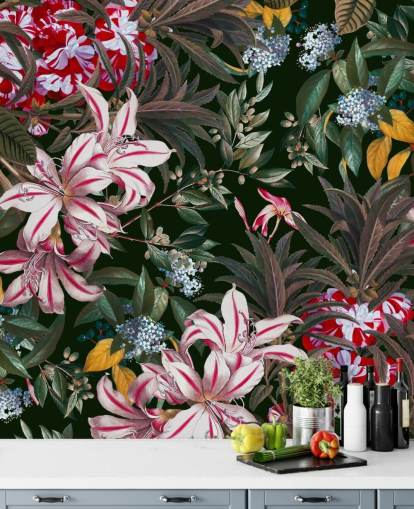 färgglada lilys tapet färgglada lilys tapet