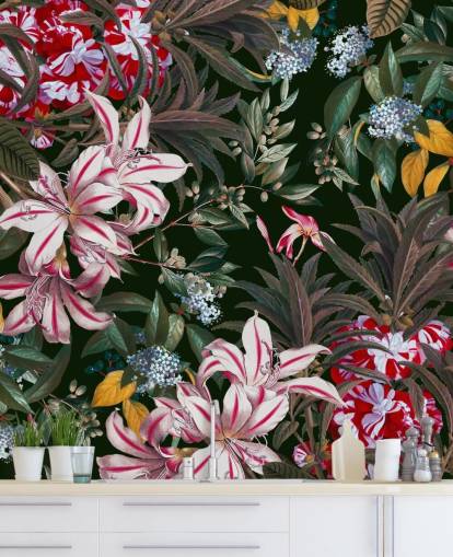 colourful lilys wallpaper