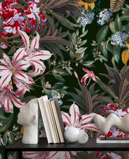 kleurrijk lilys behang