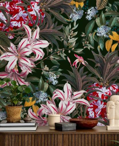 papel de parede lilys colorido