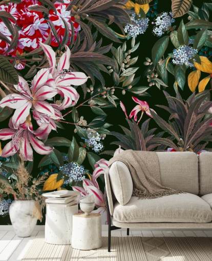 bunte Lilien Tapete bunte Lilien Tapete