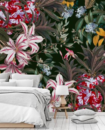 bunte Lilien Tapete bunte Lilien Tapete