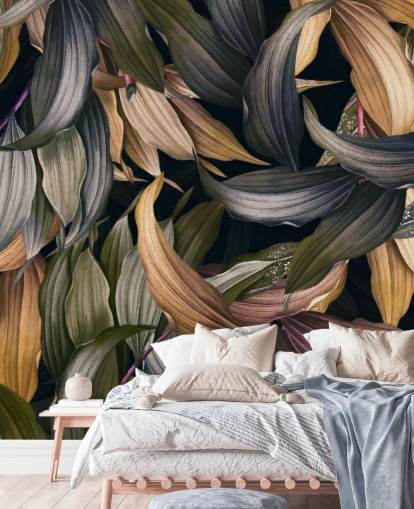 dark leaves overlapped wallpaper dark leaves overlapped wallpaper