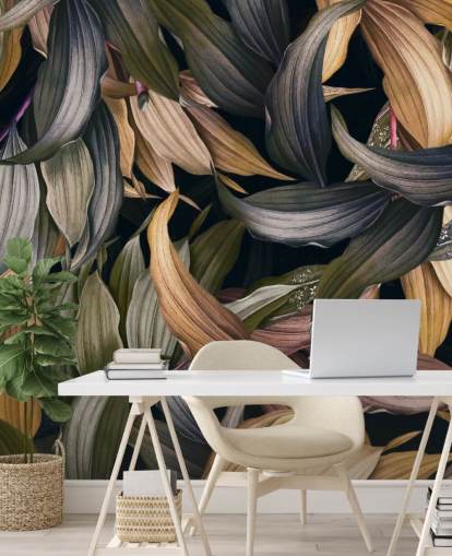 dark leaves overlapped wallpaper dark leaves overlapped wallpaper