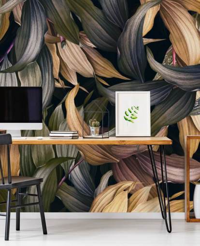 dark leaves overlapped wallpaper dark leaves overlapped wallpaper