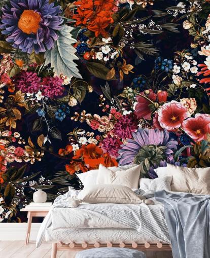 fargerike blomster på svart bakgrunn bakgrunn fargerike blomster på svart bakgrunn bakgrunn