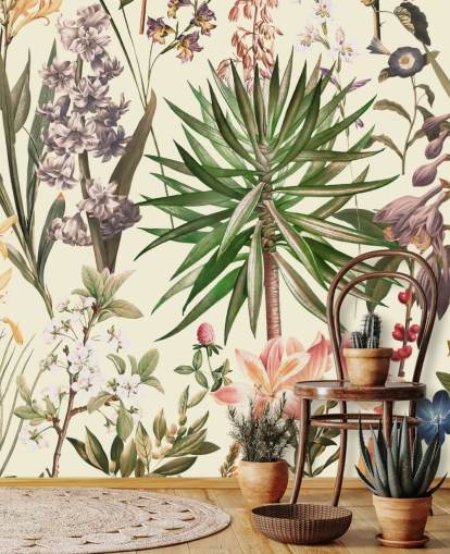 wild flowers collage wallpaper