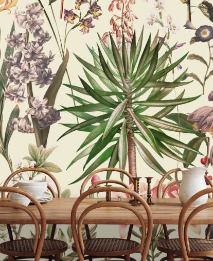 vilda blommor collage tapet