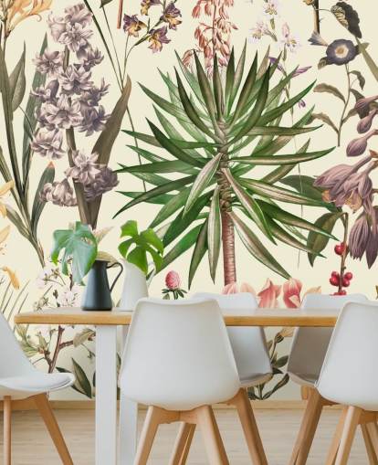 wild flowers collage wallpaper