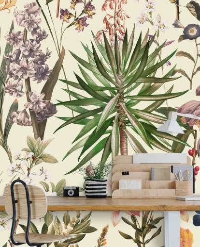 wild flowers collage wallpaper