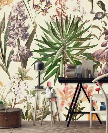 wilde bloemen collage behang wilde bloemen collage behang