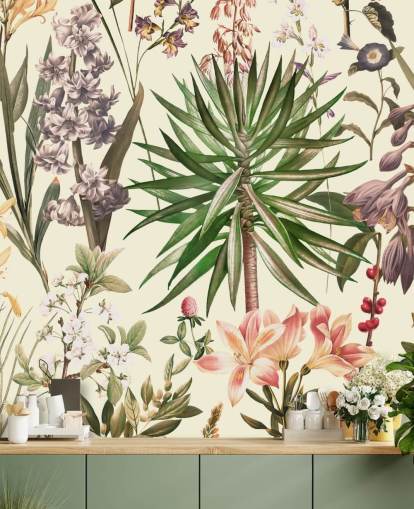wild flowers collage wallpaper