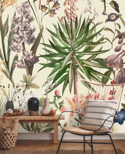 wild flowers collage wallpaper