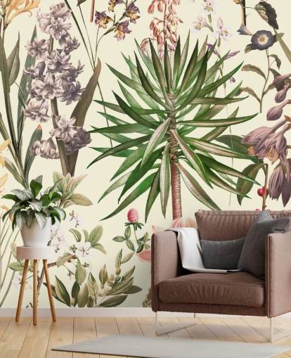 wild flowers collage wallpaper