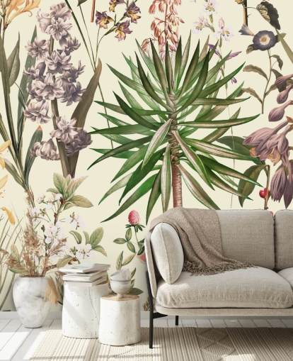 wild flowers collage wallpaper