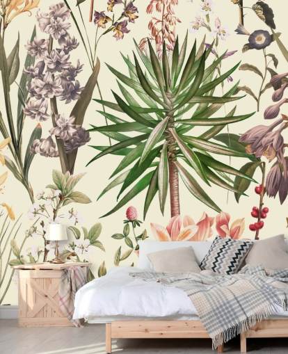 vilde blomster collage tapet vilde blomster collage tapet