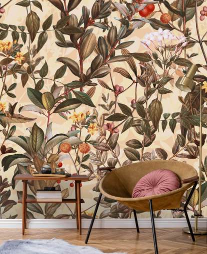 Nøytral tone floral tapet Nøytral tone floral tapet