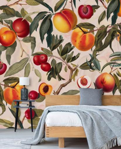 peaches and leaves wallpaper peaches and leaves wallpaper