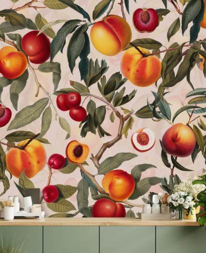 peaches and leaves wallpaper peaches and leaves wallpaper