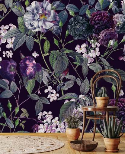 dark purple floral wallpaper dark purple floral wallpaper