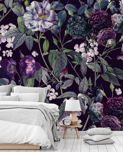 dark purple floral wallpaper dark purple floral wallpaper