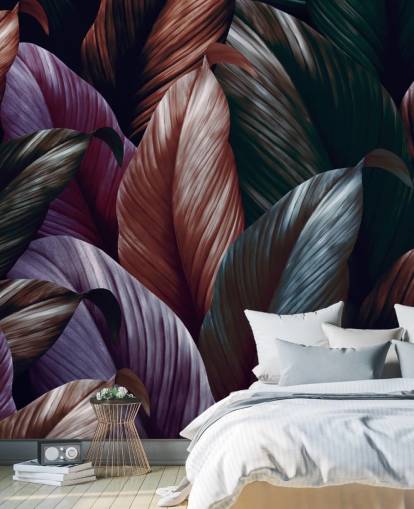 papel pintado de hojas púrpura oscuro papel pintado de hojas púrpura oscuro