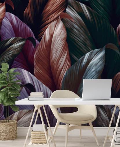 papier peint feuilles violet foncé papier peint feuilles violet foncé