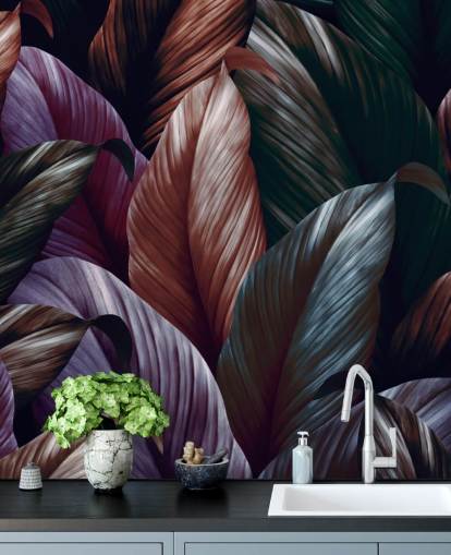 dark purple leaves wallpaper