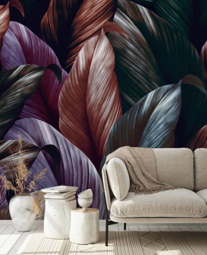 papel pintado de hojas púrpura oscuro papel pintado de hojas púrpura oscuro