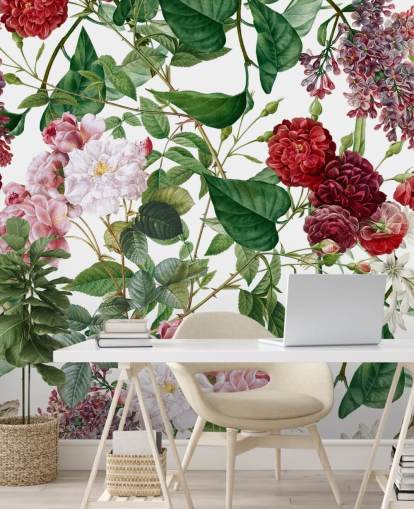 red and pink flower wallpaper