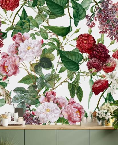 rød og lyserød blomst tapet rød og lyserød blomst tapet