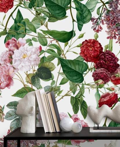 red and pink flower wallpaper