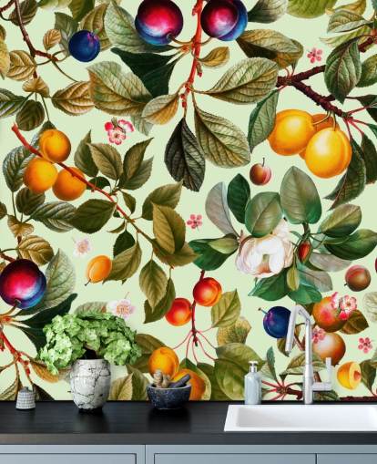 papier peint de fruits colorés