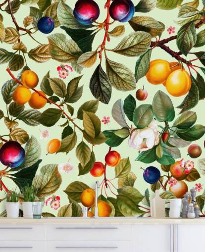 papel de parede colorido frutas